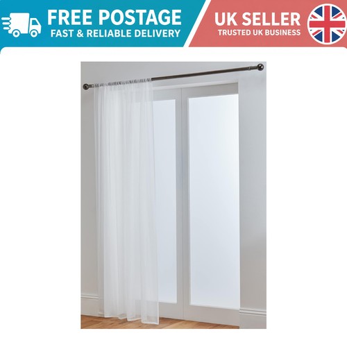 Elegant white voile curtains - white,