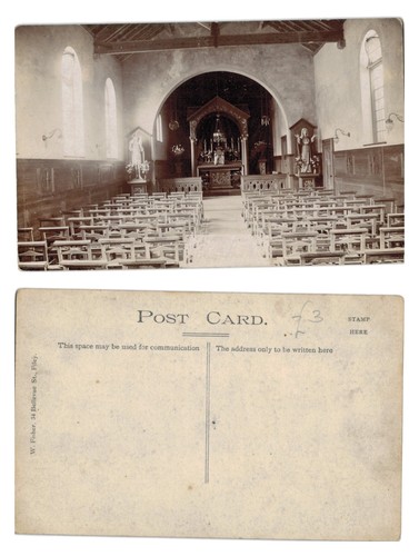 Vintage postcard interior - -,