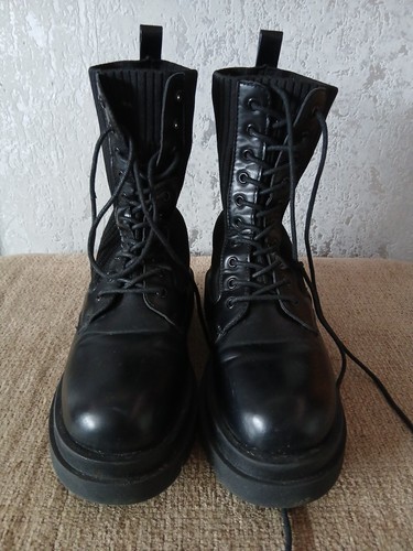 Womens black combat boots - womens,