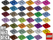 LEGO - Part 3022 - Plates 2x2 (SINGLE) + NEW + SELECT COLOUR / QUANTITY
