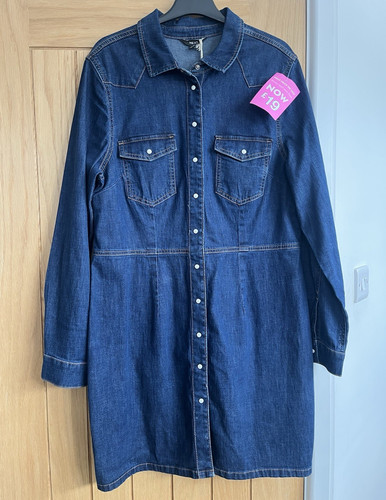 Next blue cotton - denim, shirt