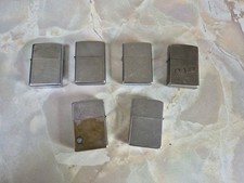6 Zippo Lighters. Chrome