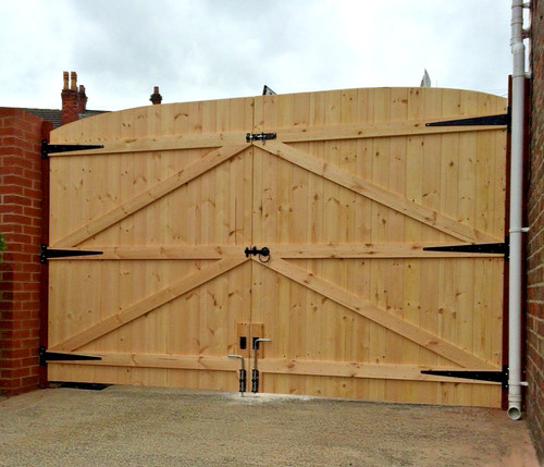 Wooden driveway gates garden - wooden, gates!