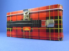 Vintage red tartan plaid - tartan, tin