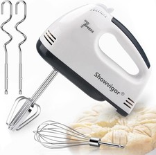 Hand Mixer Electric Whisk Food Mixer for Baking 7 Speeds – 180 watts for Cake