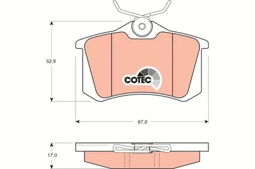 Brake pads gdb1330 trw - trw, for