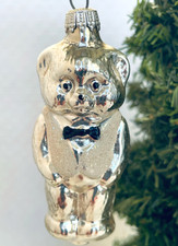 Vintage Silver Glass Teddy
