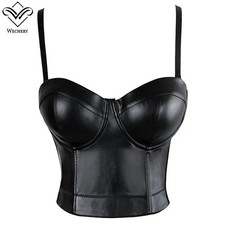 Women Leather Corset Top