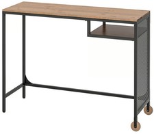 IKEA FJÄLLBO Laptop Table Wood and Black Metal, 100x36x75cm