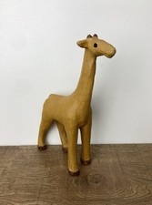 Vintage Paper Mache Giraffe Figurine Animal Statue