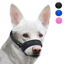 LePark Open Dog Muzzle. Med size, soft, padded nose, comfortable nylon material.