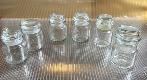 Empty candle jars clear - empty, 6