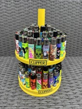 Clipper lighter 2 tier rotary stand With 96 lighters Carousel Job Lot