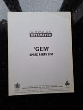 HOWARD GEM ROTAVATOR SPARE PARTS LIST  ROTOVATOR KOHLER SACH WISCONSIN ENGINES
