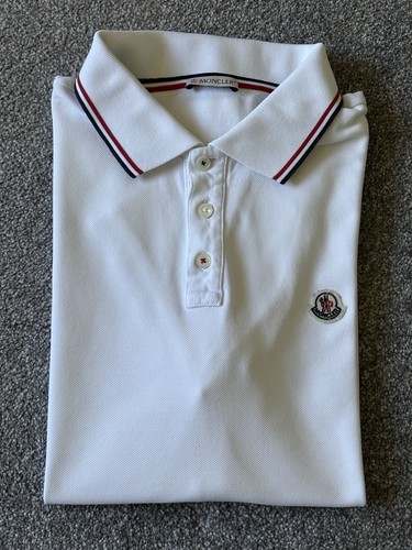 Moncler men white polo shirt - moncler,