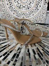 ZARA Strappy Rhinestone Heels