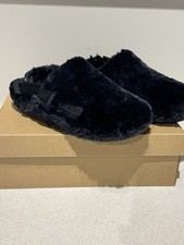 Nike Calm SE Women's Mules, Fuzzy, Comfort, Black/Black New in Box