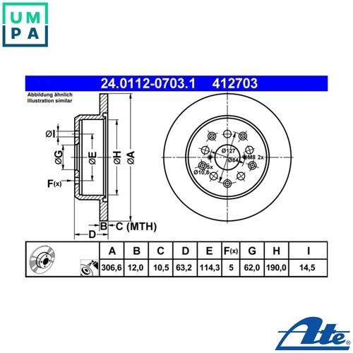 Brake disc 0112 - 2x,