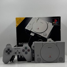 SONY PLAYSTATION CLASSIC CONSOLE  WITH 2 CONTROLLERS