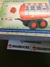 ROLLY TOYS LARGE 4-WHEELED HAY WAGON IN RED/SILVER R12282