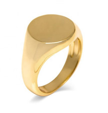 Mens gold signet ring - mens,