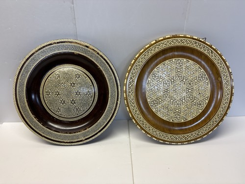 Pair egyptian wooden - of,