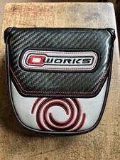 Odyssey O Works Mallet Putter Cover Black/Red/Silver Magnetic Closure Flap VGC