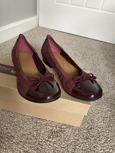 Ladies clarks shoes burgundy - ladies, shoes,