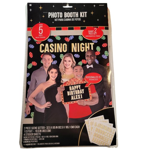 Casino night photo booth kit - casino,