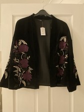 Ladies Black Velvet Embroided