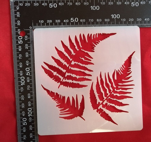 Fern leaves stencil - fern,