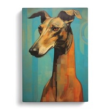 Greyhound Art Deco Art Canvas