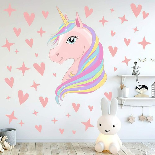 Pink unicorn wall decals - unicorn,