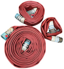 Fire Hose Angus Duraline 70mm Layflat Pump Discharge Brass Fitments 2,6 & 12 MTR