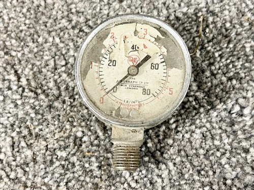Vintage steel pressure - pressure, gauge