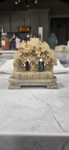 Chinese carved soapstone - carved,