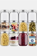 HEFTMAN Glass Mason Jars