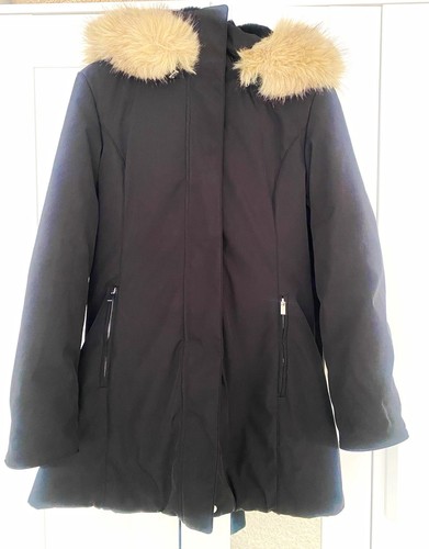 Zara black hooded - parka, coat