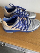 Clarks Tri Trail Trainers Blue Grey Silver Ladies Size 7 