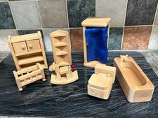 ELC Early Learning Centre Bathroom & Nursery Furniture Wooden Dolls House VGC