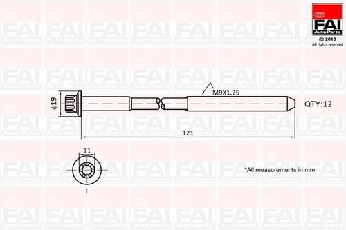Fai head bolt box b1630 - bolt,