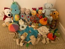 Baby Soft Toy Bundle M&P Fisher Price Seahorse Jangly Bird Rattle Car Comforter