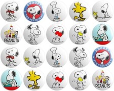 20 x Snoopy Peanuts BUTTON PIN