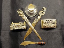 Brass Art Nouveau  stamp box