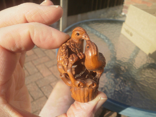 Hand carved wood - hand, netsuke