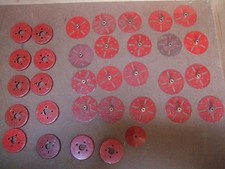 Meccano 109 and 137 face plates and wheel flanges red