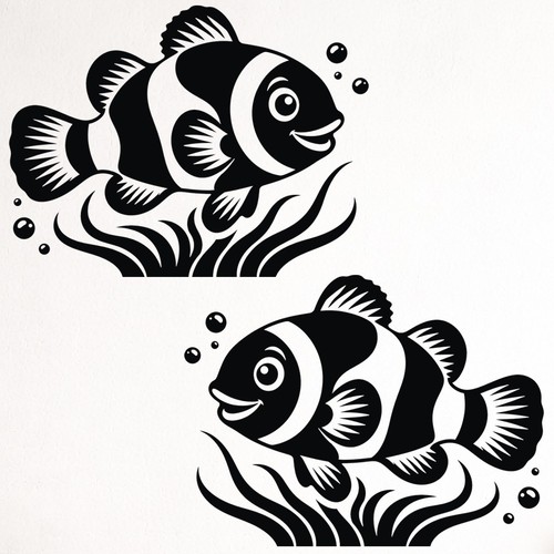 Clownfish decals car - decals,