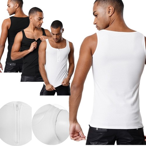 Mens ribbed stretchy tank - mens,