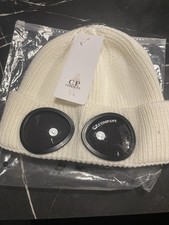 CP Company White Beanie Hat