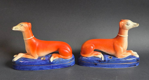 Pair vintage staffordshire - vintage,